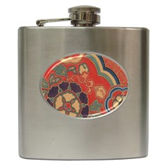 Vintage Chinese Brocade Hip Flask (6 Oz) by Amaryn4rt