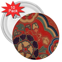 Vintage Chinese Brocade 3  Buttons (10 Pack)  by Amaryn4rt