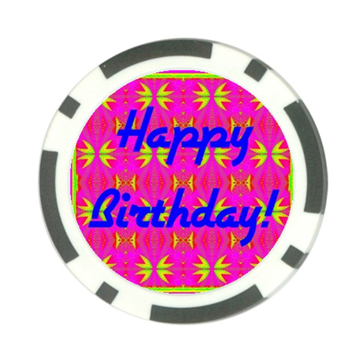 Happy Birthday! Poker Chip Card Guard