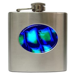 Blue Scales Pattern Background Hip Flask (6 Oz) by Amaryn4rt