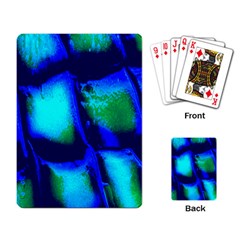 Blue Scales Pattern Background Playing Card by Amaryn4rt