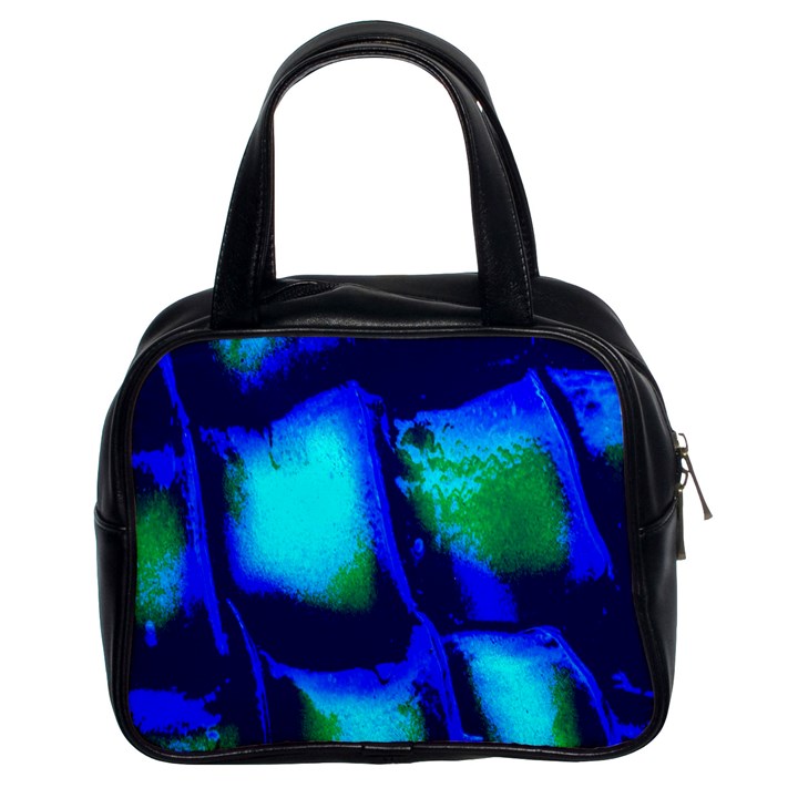 Blue Scales Pattern Background Classic Handbags (2 Sides)