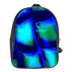 Blue Scales Pattern Background School Bags (xl)  by Amaryn4rt