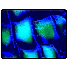 Blue Scales Pattern Background Double Sided Fleece Blanket (large)  by Amaryn4rt