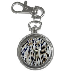 Tiger Background Fabric Animal Motifs Key Chain Watches by Amaryn4rt