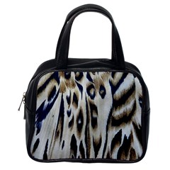 Tiger Background Fabric Animal Motifs Classic Handbags (one Side) by Amaryn4rt