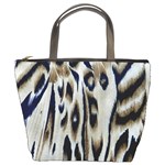 Tiger Background Fabric Animal Motifs Bucket Bags Front