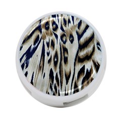 Tiger Background Fabric Animal Motifs 4-port Usb Hub (two Sides)  by Amaryn4rt