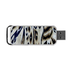 Tiger Background Fabric Animal Motifs Portable Usb Flash (one Side) by Amaryn4rt