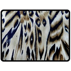 Tiger Background Fabric Animal Motifs Double Sided Fleece Blanket (large)  by Amaryn4rt