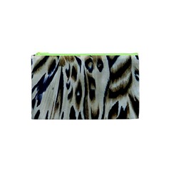 Tiger Background Fabric Animal Motifs Cosmetic Bag (xs) by Amaryn4rt