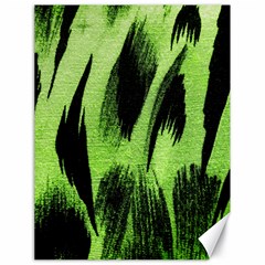 Green Tiger Background Fabric Animal Motifs Canvas 18  X 24   by Amaryn4rt