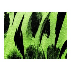 Green Tiger Background Fabric Animal Motifs Double Sided Flano Blanket (mini)  by Amaryn4rt