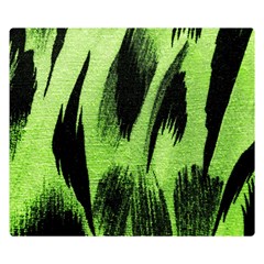 Green Tiger Background Fabric Animal Motifs Double Sided Flano Blanket (small)  by Amaryn4rt