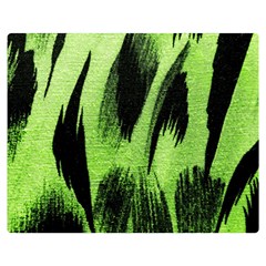 Green Tiger Background Fabric Animal Motifs Double Sided Flano Blanket (medium)  by Amaryn4rt