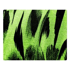 Green Tiger Background Fabric Animal Motifs Double Sided Flano Blanket (large)  by Amaryn4rt