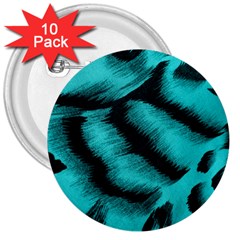 Blue Background Fabric Tiger  Animal Motifs 3  Buttons (10 Pack)  by Amaryn4rt