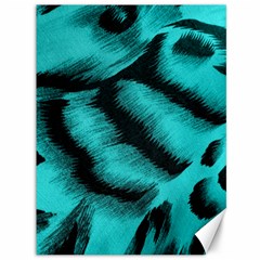 Blue Background Fabric Tiger  Animal Motifs Canvas 36  X 48   by Amaryn4rt