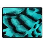 Blue Background Fabric tiger  Animal Motifs Double Sided Fleece Blanket (Small)  45 x34  Blanket Front