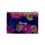 Vintage Monogram Flower Vintage Monogram Flower Cosmetic Bag (Medium)  Back