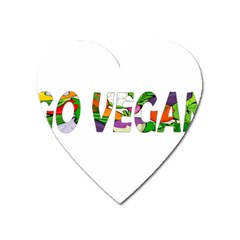 Go Vegan Heart Magnet by Valentinaart