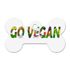 Go Vegan Dog Tag Bone (two Sides) by Valentinaart