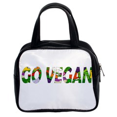 Go Vegan Classic Handbags (2 Sides) by Valentinaart