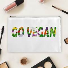 Go Vegan Cosmetic Bag (large)  by Valentinaart