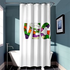 Go Vegan Shower Curtain 36  X 72  (stall)  by Valentinaart