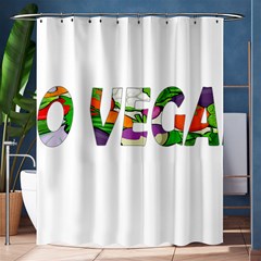 Go Vegan Shower Curtain 60  X 72  (medium)  by Valentinaart