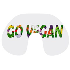 Go Vegan Travel Neck Pillows by Valentinaart