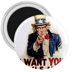 Uncle Sam 3  Magnets by Valentinaart