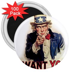 Uncle Sam 3  Magnets (100 Pack) by Valentinaart