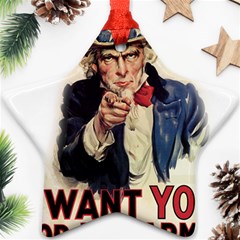 Uncle Sam Star Ornament (two Sides) by Valentinaart