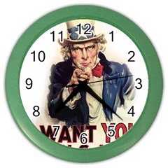 Uncle Sam Color Wall Clocks by Valentinaart