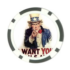 Uncle Sam Poker Chip Card Guard by Valentinaart