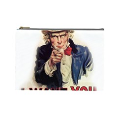 Uncle Sam Cosmetic Bag (large)  by Valentinaart