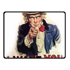 Uncle Sam Fleece Blanket (small) by Valentinaart