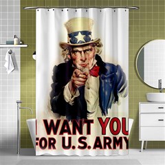 Uncle Sam Shower Curtain 48  X 72  (small)  by Valentinaart