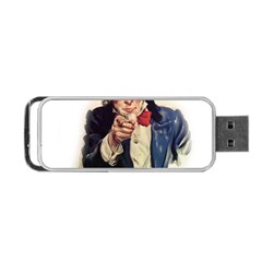 Uncle Sam Portable Usb Flash (two Sides) by Valentinaart