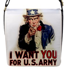 Uncle Sam Flap Messenger Bag (s) by Valentinaart