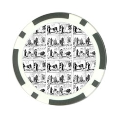 Old Comic Strip Poker Chip Card Guard by Valentinaart