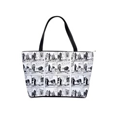 Old Comic Strip Shoulder Handbags by Valentinaart