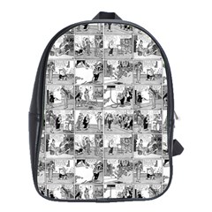 Old Comic Strip School Bags (xl)  by Valentinaart