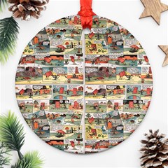 Old Comic Strip Ornament (round) by Valentinaart