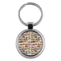 Old Comic Strip Key Chains (round)  by Valentinaart