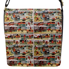 Old Comic Strip Flap Messenger Bag (s) by Valentinaart