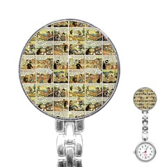 Old Comic Strip Stainless Steel Nurses Watch by Valentinaart