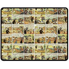 Old Comic Strip Double Sided Fleece Blanket (medium)  by Valentinaart