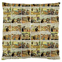 Old Comic Strip Large Flano Cushion Case (one Side) by Valentinaart